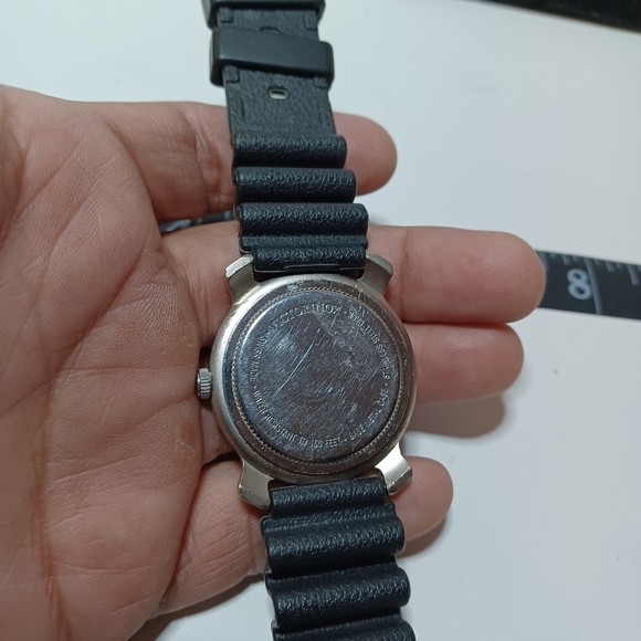 Vintage Swiss Army Victorinox Date Rotate Dial Ruber Band Watch New Batt L4 see - Picture 5 of 7